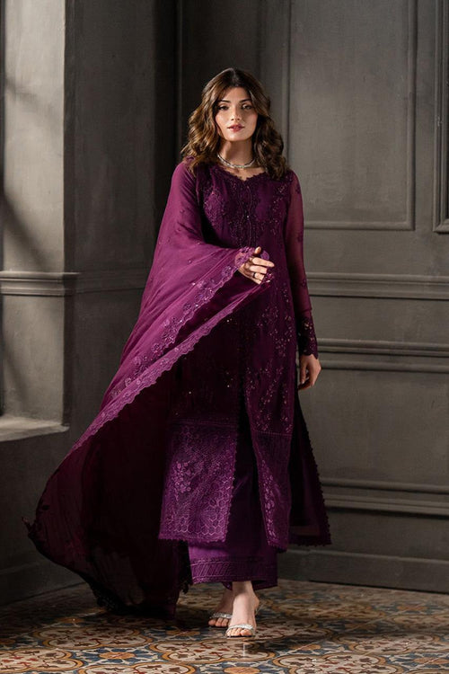 AZURE CHIFFON(3PEC-UNSTICHED) Suit