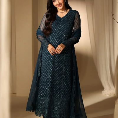 LAAM Highly Embroidered Chiffon Suit