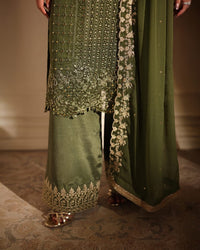 Azure Chiffon Embroidered Unstitched Suit