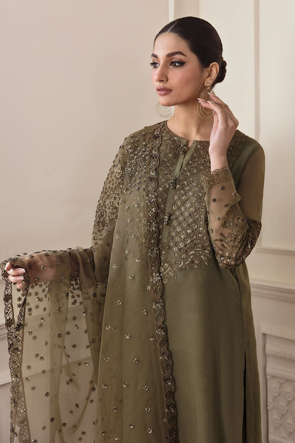 BAROQUE Highly Embroidered (Unstiched) suit