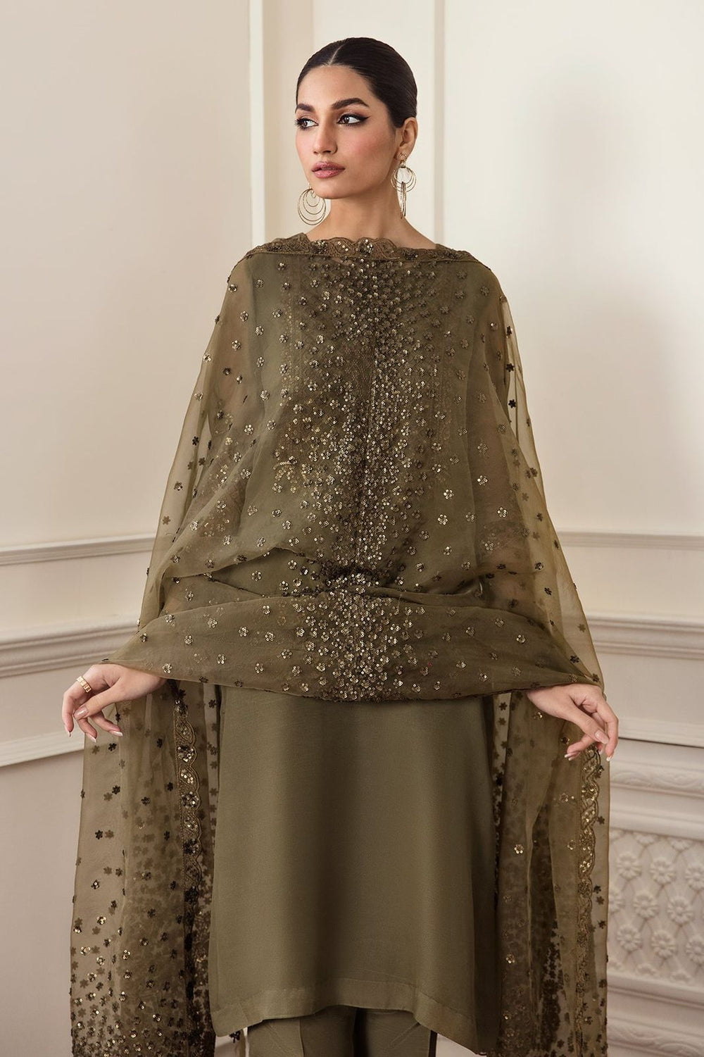 BAROQUE Highly Embroidered (Unstiched) suit